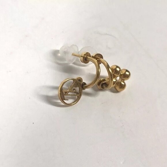 Auth LOUIS VUITTON M64859 Monogram flower Pierce-Blooming